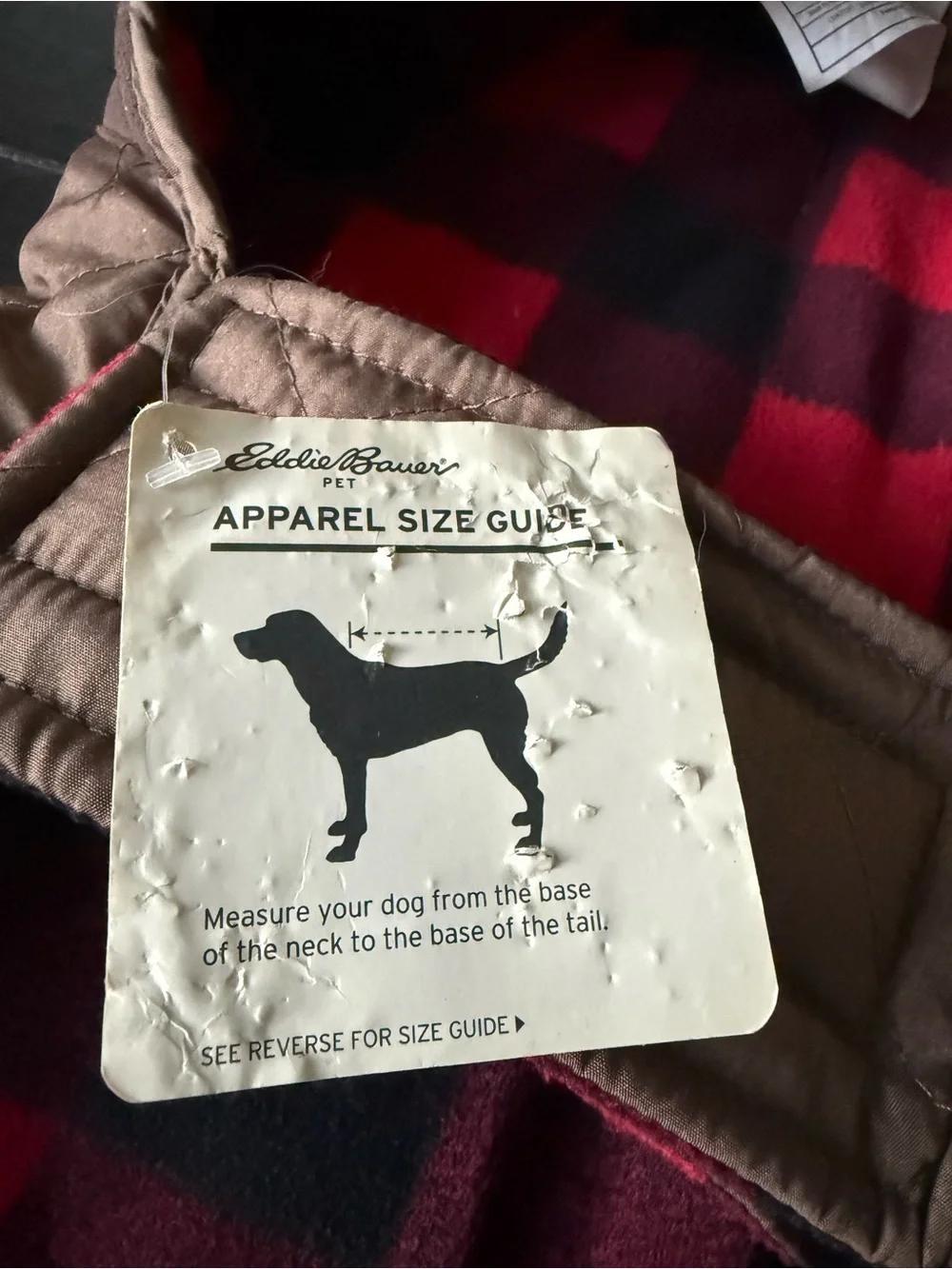 Eddie Bauer Brown Quilted Dog Jacket